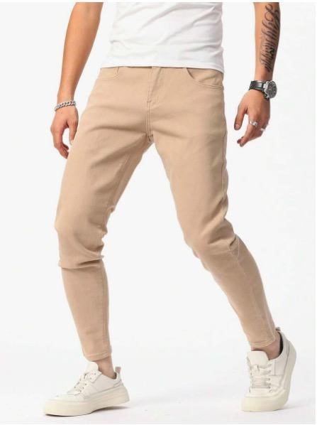 Slim Fit Jeans: Homme Men’s Simple Solid Color Casual Slim Fit Jeans