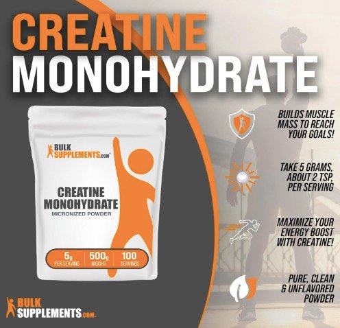 BulkSupplements Creatine Monohydrate Powder